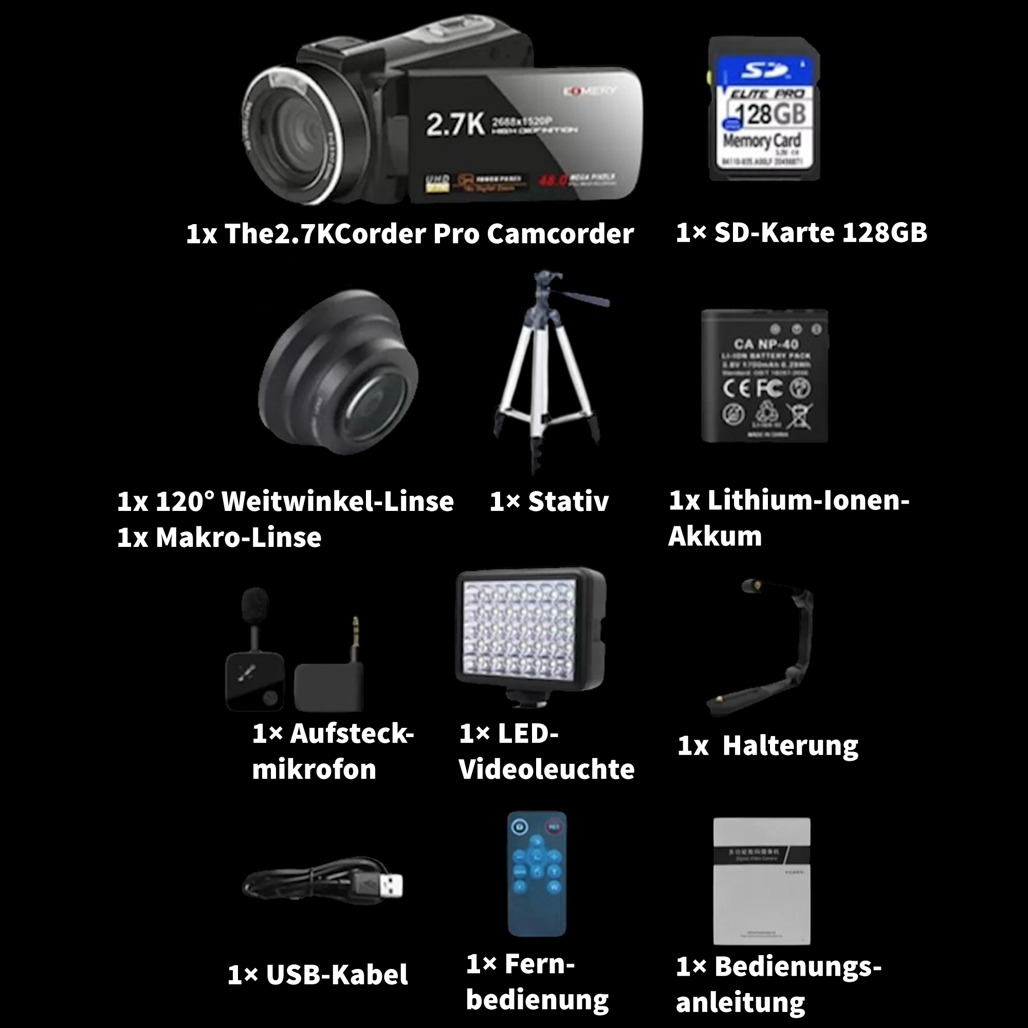 The2.7KCorder Pro | 2.7K UHD Camcorder mit 60 FPS